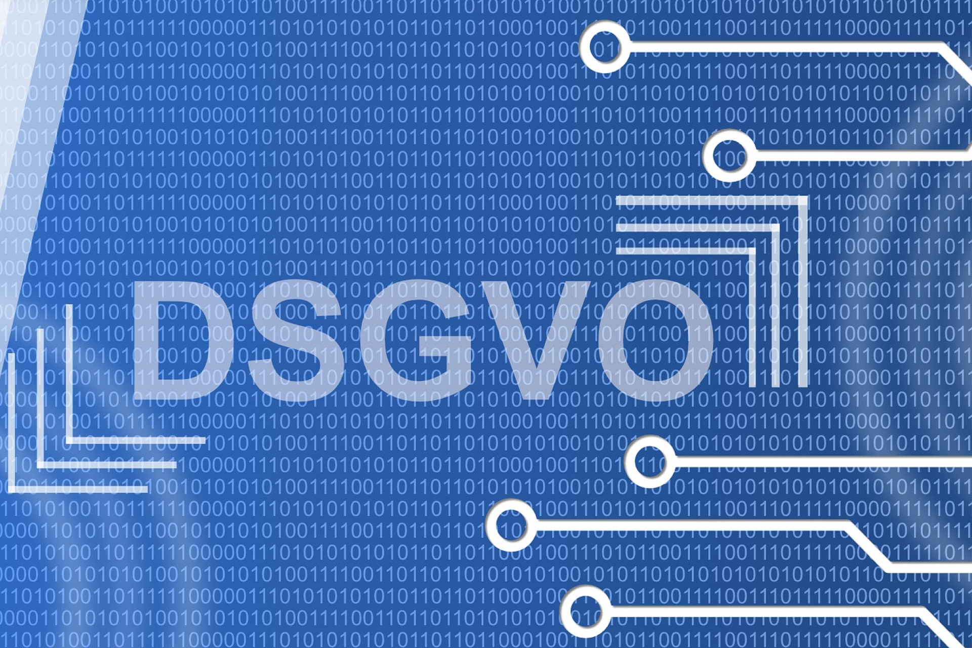 DSVGO auf einem blauen Hintergrund