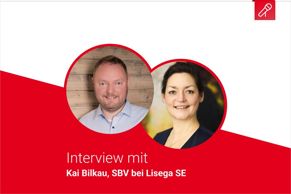 Zwei Porträts vor weiß-rotem Hintergrund mit der Überschrift „Interview mit Kai Bilkau, SBV bei Lisega SE“ – das Bild steht für persönliche Einblicke in die Arbeit der Schwerbehindertenvertretung. Zwei Porträts vor weiß-rotem Hintergrund mit der Überschrift „Interview mit Kai Bilkau, SBV bei Lisega SE“ – das Bild steht für persönliche Einblicke in die Arbeit der Schwerbehindertenvertretung.