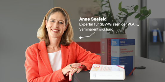 Bild von Anne Seefeld, Expertin für SBV-Wissen bei der W.A.F. Bild von Anne Seefeld, Expertin für SBV-Wissen bei der W.A.F.