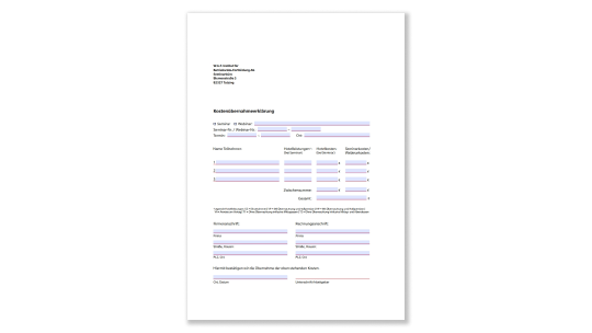 W.A.F. Formular Kostenübernahme W.A.F. Formular Kostenübernahme