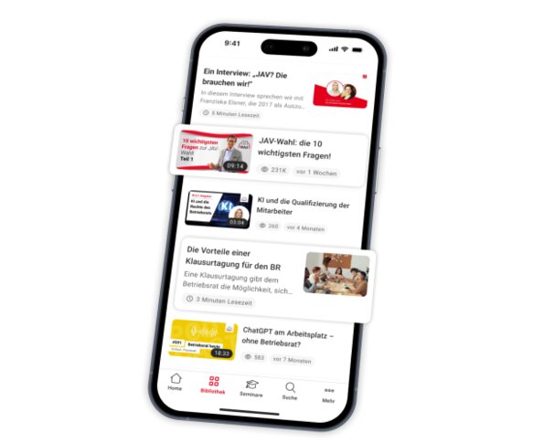 Die App Betriebsrat Wissen ist mit vielen nützlichen Informationen die beste App für Betriebsräte