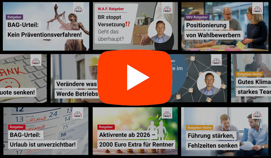 Entdecken Sie den größten YouTube-Kanal für Betriebsräte, SBV und JAV Entdecken Sie den größten YouTube-Kanal für Betriebsräte, SBV und JAV