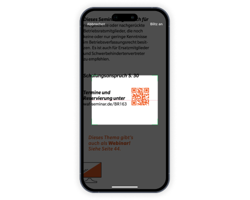 Mit unserem neuen QR-Code-Scanner scannen Sie blitzschnell Codes auf Ihren ausgedruckten Unterlagen, Katalogen und Flyern Mit unserem neuen QR-Code-Scanner scannen Sie blitzschnell Codes auf Ihren ausgedruckten Unterlagen, Katalogen und Flyern